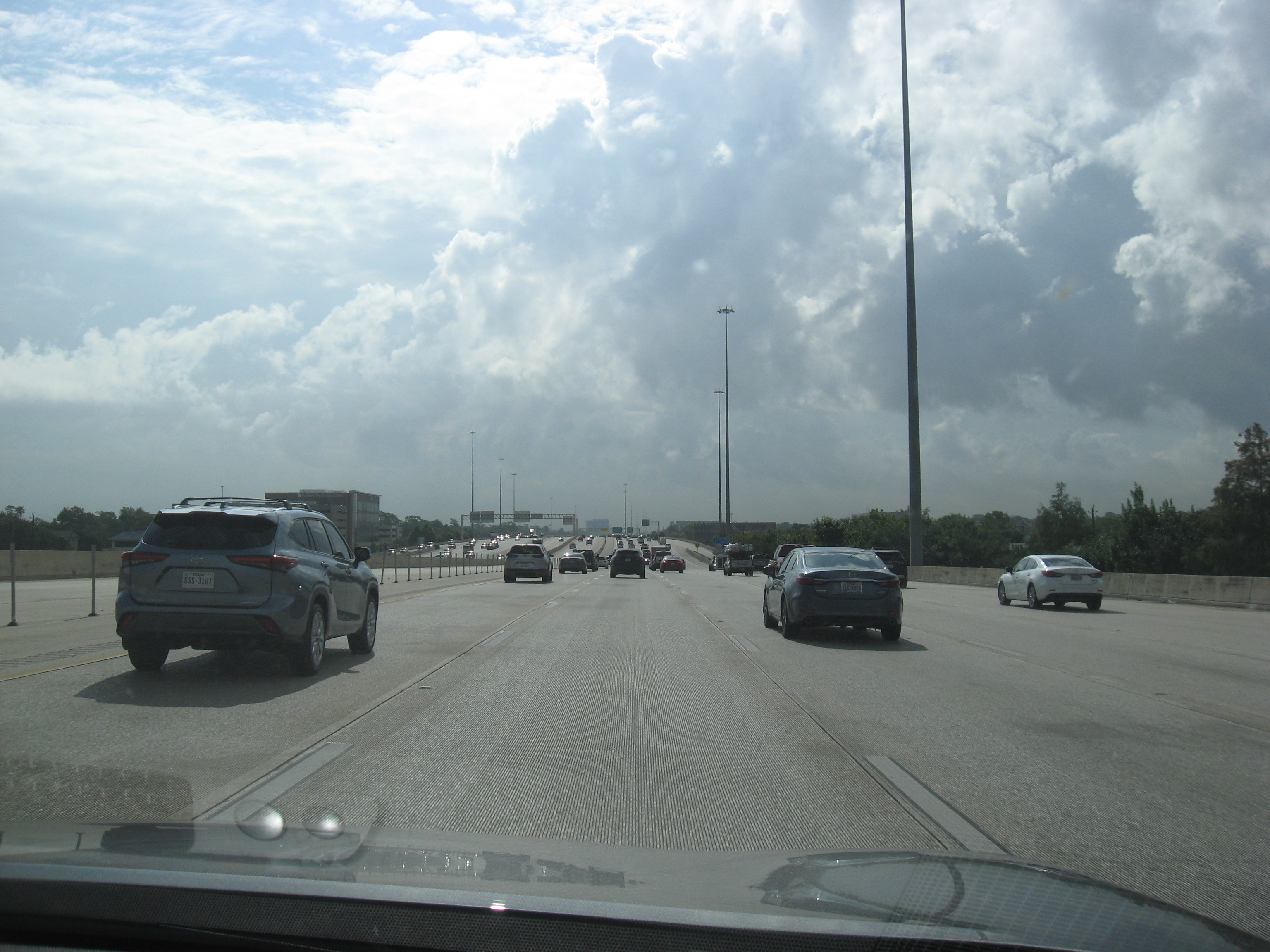 The Katy Freeway, one of the widest freeways in the United States