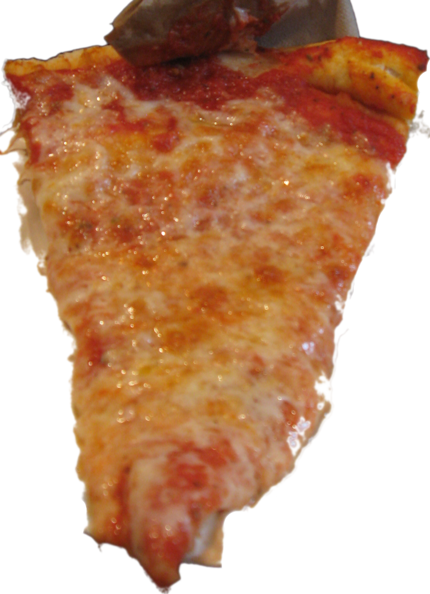A delicious slice of pizza.